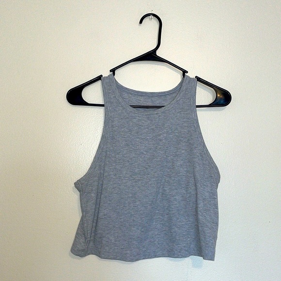 aerie Tops - Aerie | Offline Ribbed Grey Tank Top